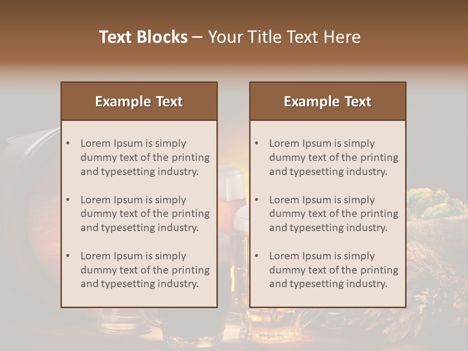 Beaker Barrel Lager PowerPoint Template