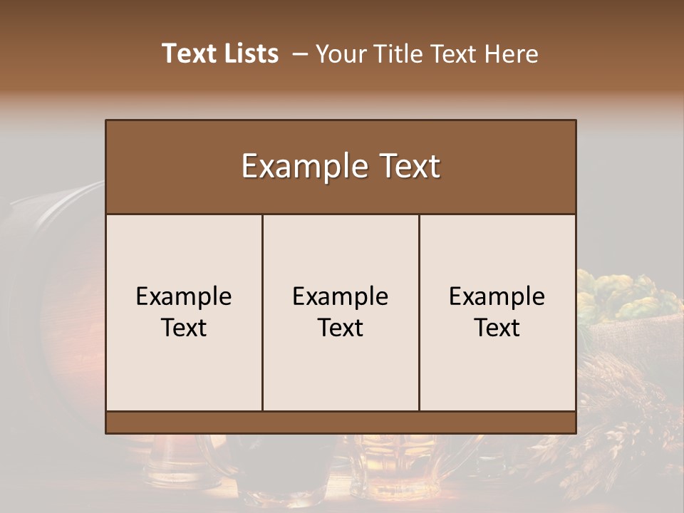 Beaker Barrel Lager PowerPoint Template