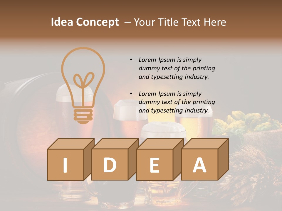 Beaker Barrel Lager PowerPoint Template