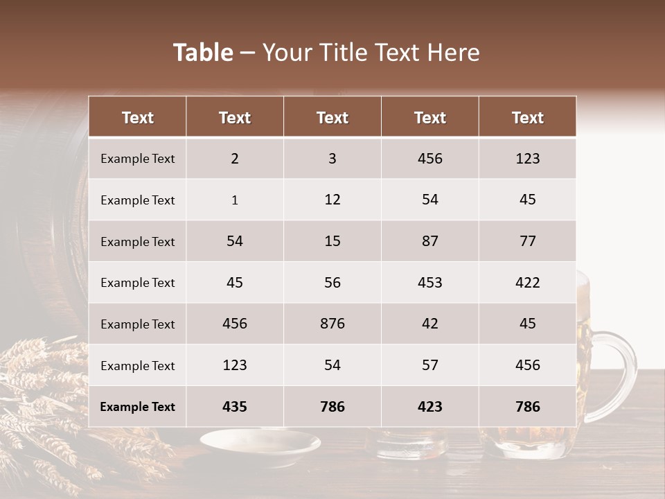 Tap Still Life Glass PowerPoint Template