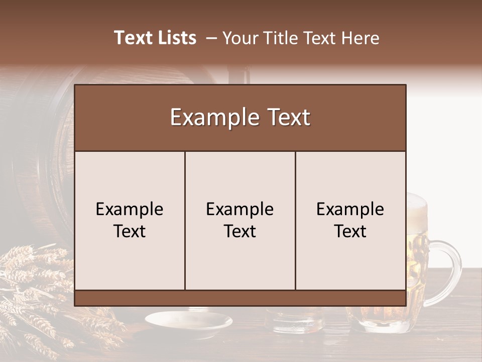 Tap Still Life Glass PowerPoint Template
