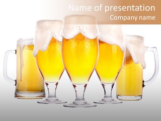 Life Bubbles Drink PowerPoint Template
