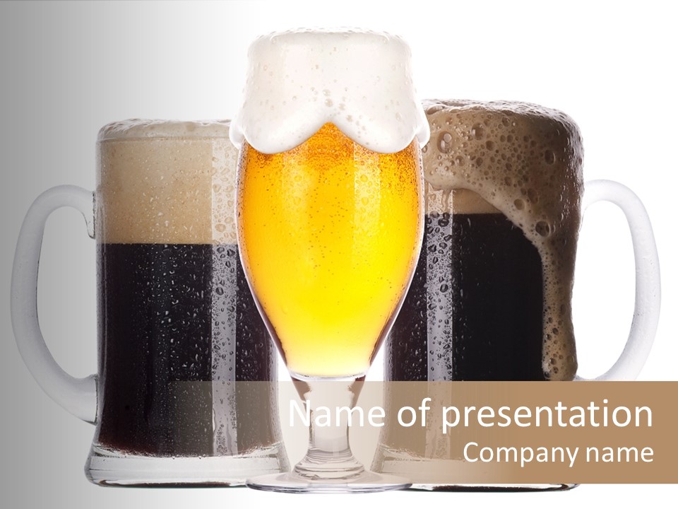 Light Alcohol Objects PowerPoint Template