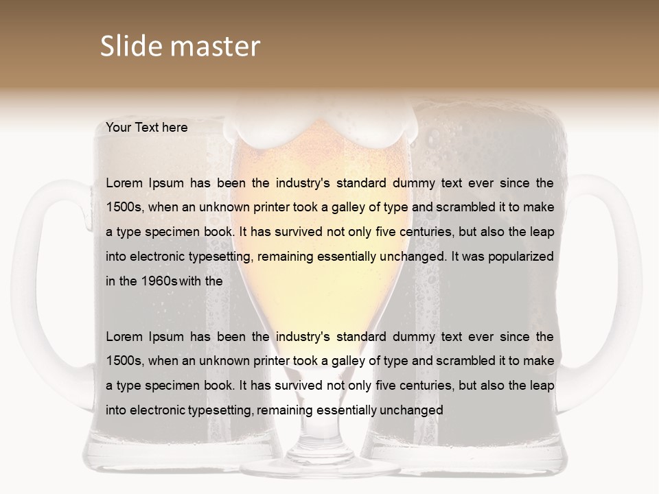 Light Alcohol Objects PowerPoint Template