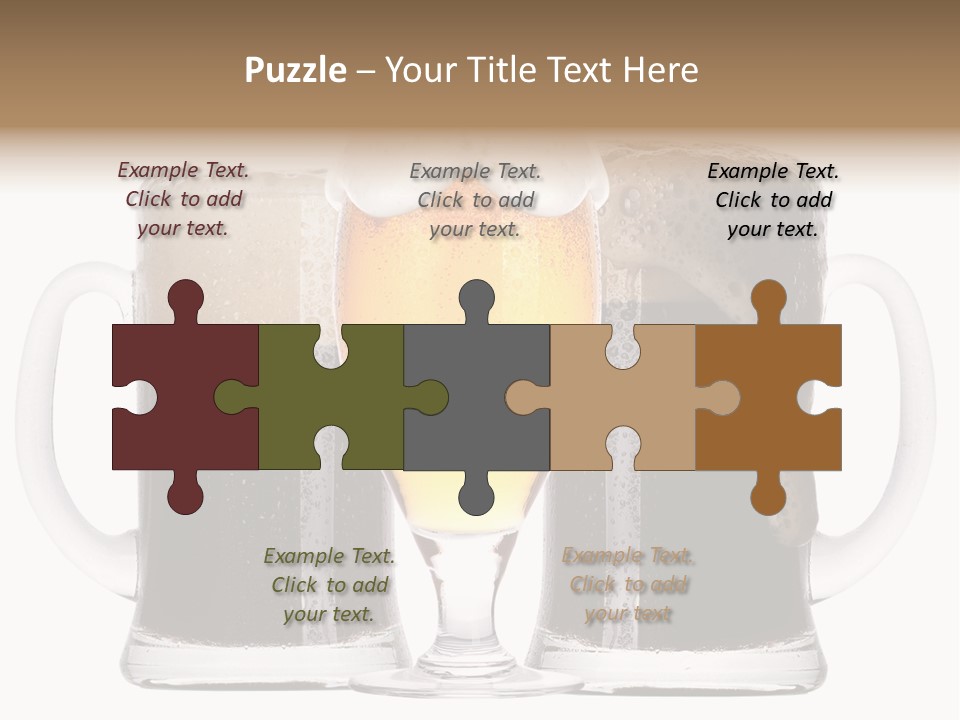 Light Alcohol Objects PowerPoint Template