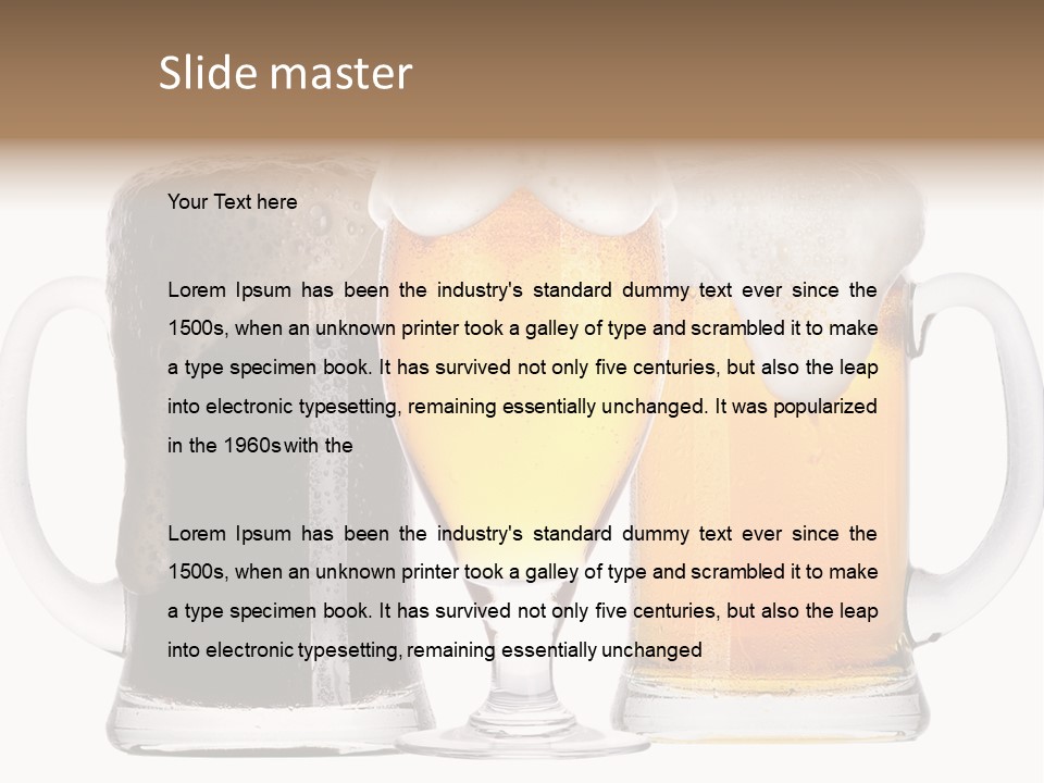 Draught Dark Mug PowerPoint Template