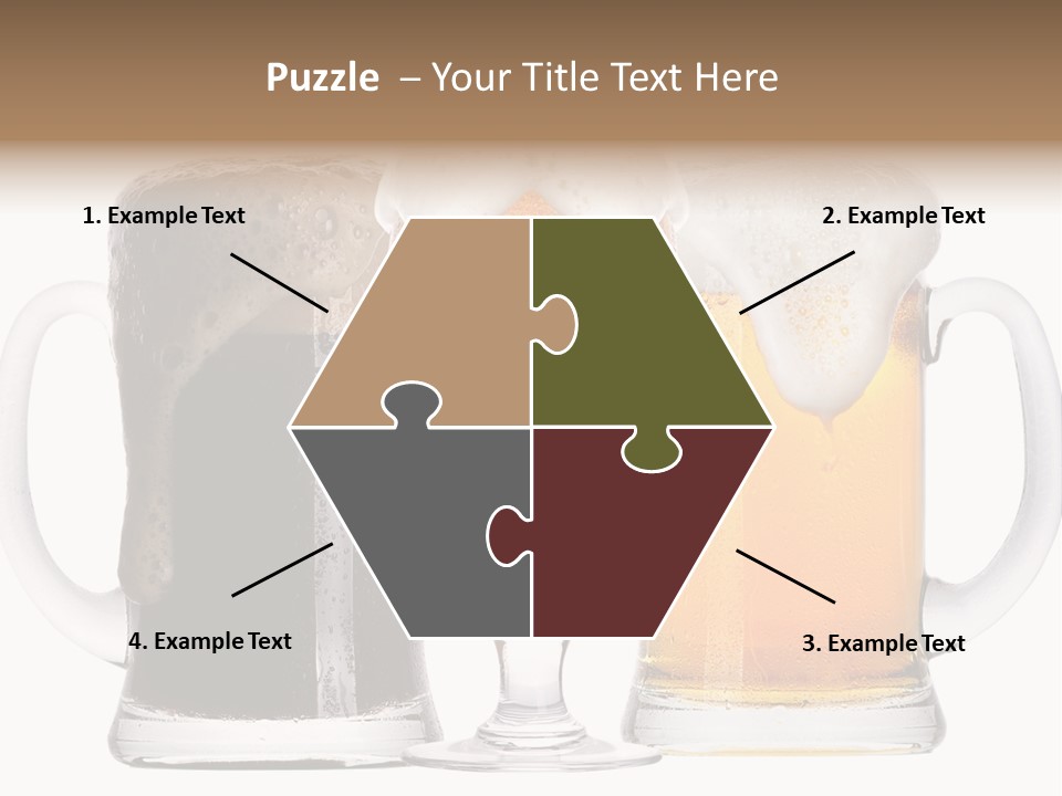 Draught Dark Mug PowerPoint Template