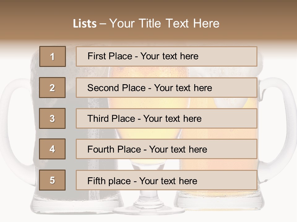 Draught Dark Mug PowerPoint Template