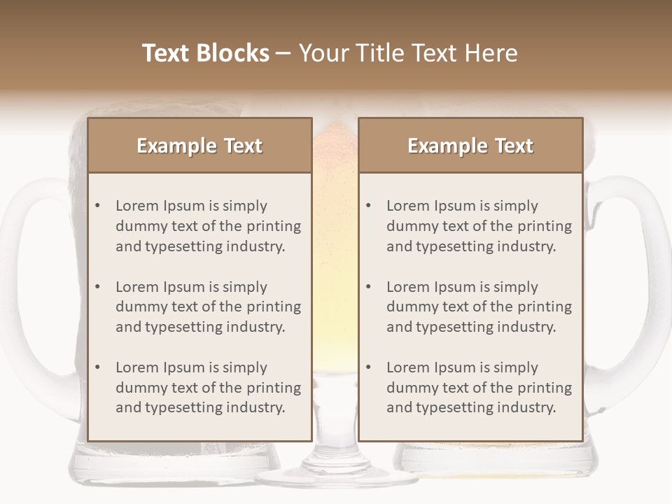 Draught Dark Mug PowerPoint Template