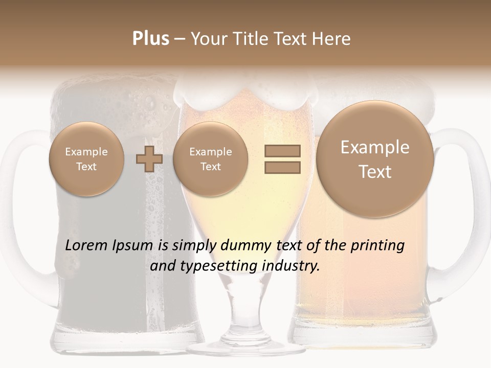 Draught Dark Mug PowerPoint Template