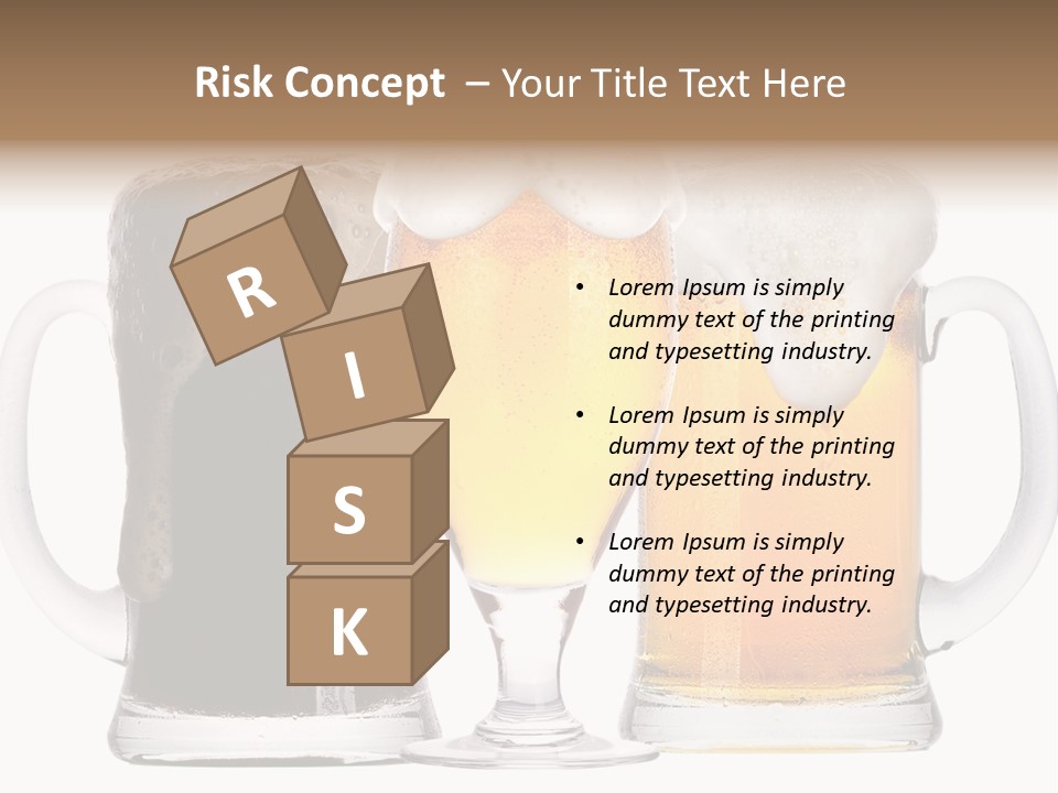 Draught Dark Mug PowerPoint Template