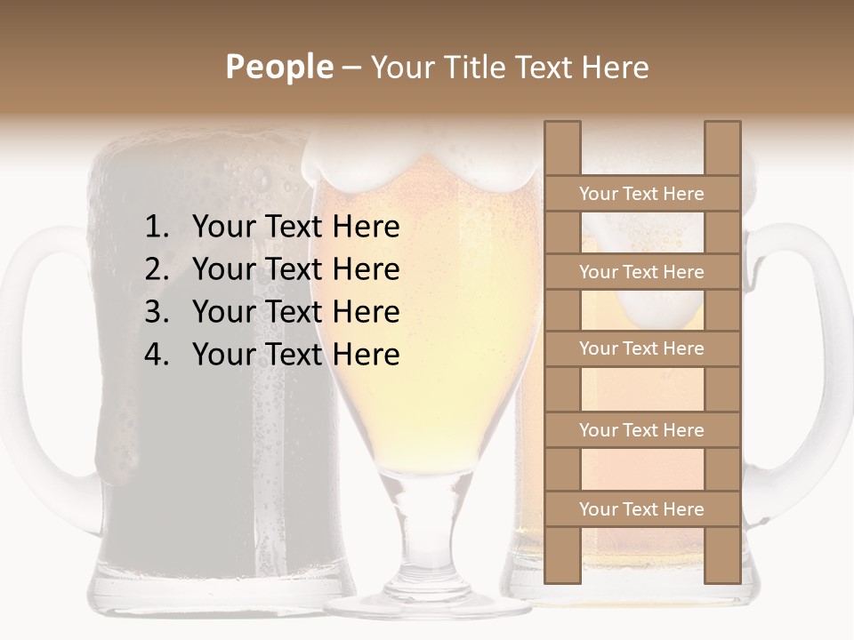Draught Dark Mug PowerPoint Template