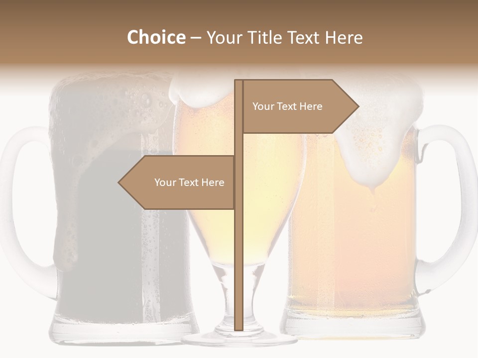 Draught Dark Mug PowerPoint Template