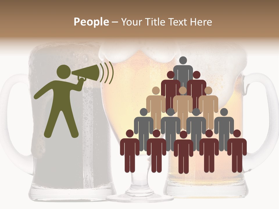 Draught Dark Mug PowerPoint Template