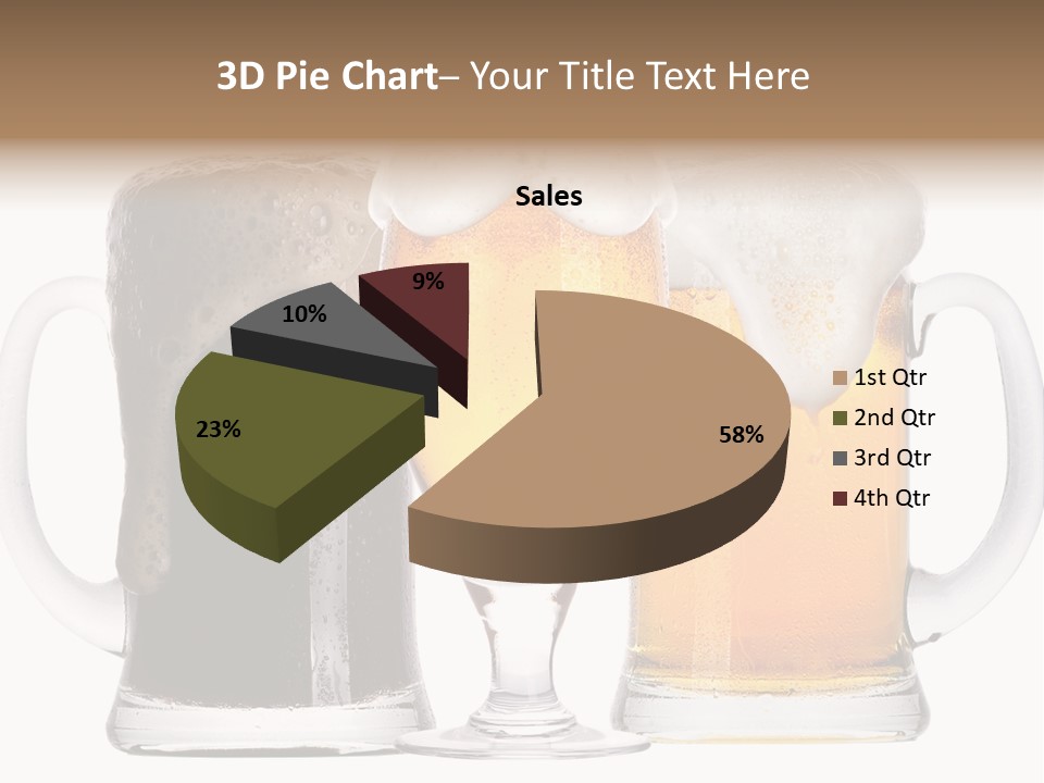 Draught Dark Mug PowerPoint Template