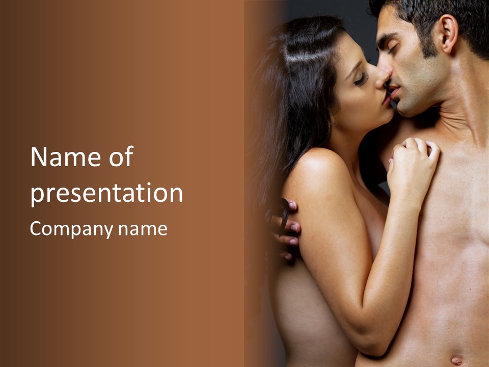 Kiss Girl Sensual PowerPoint Template