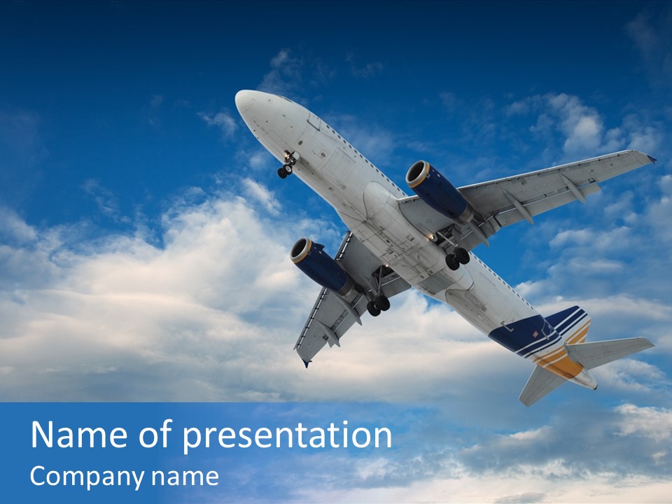 Energy Flight Airline PowerPoint Template