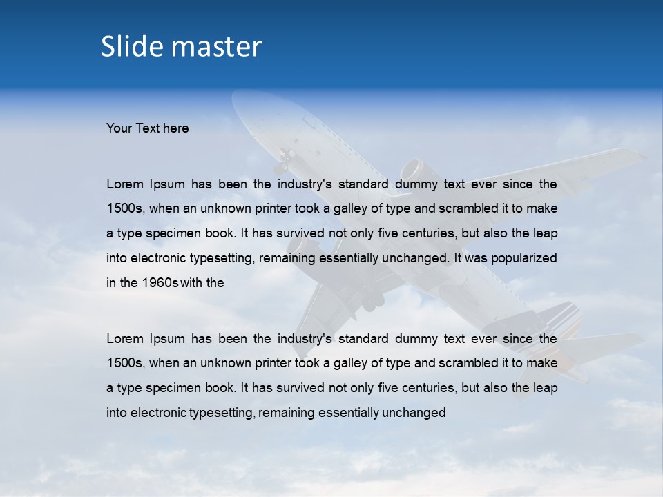 Energy Flight Airline PowerPoint Template