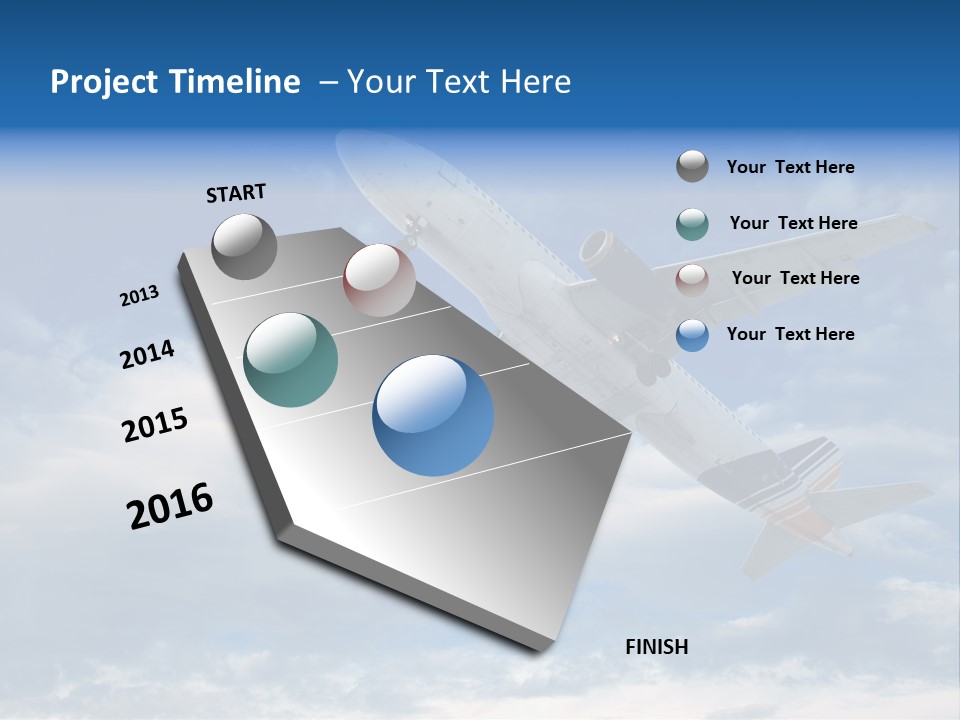 Energy Flight Airline PowerPoint Template
