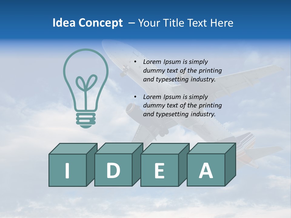 Energy Flight Airline PowerPoint Template