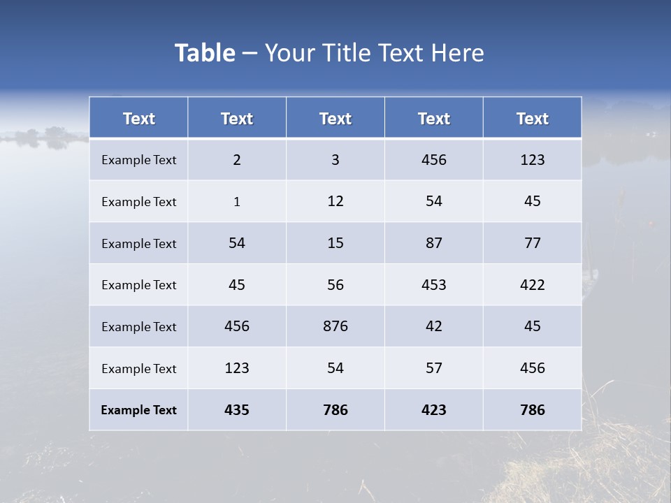 Nature Lac Paysage PowerPoint Template