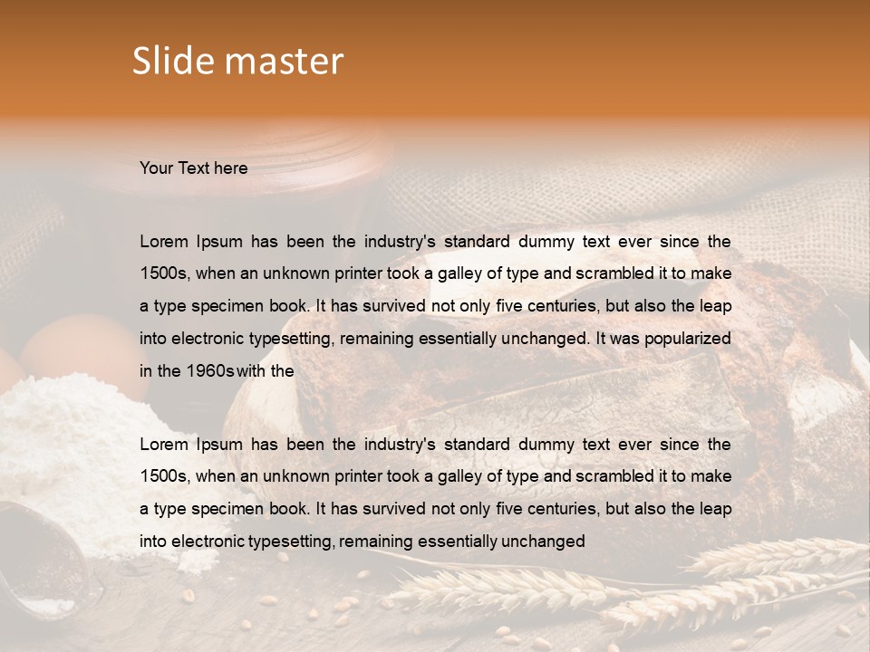 Flour Egg Gourmet PowerPoint Template