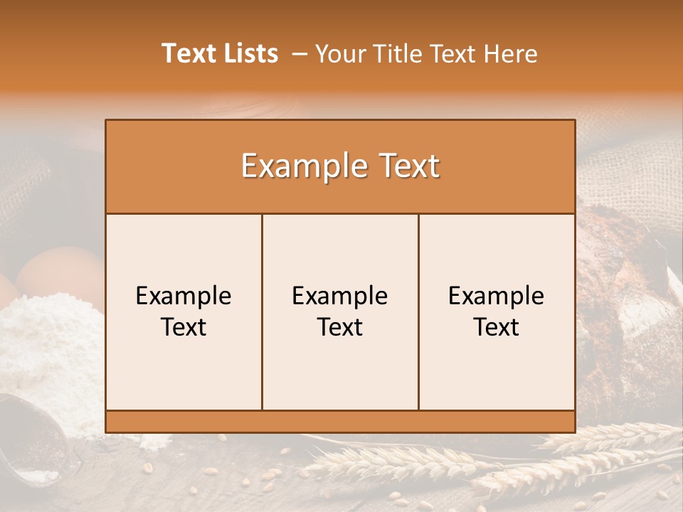 Flour Egg Gourmet PowerPoint Template
