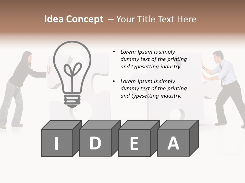 Challenge Jigsaw Business PowerPoint Template