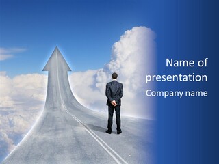 Away Trip Street PowerPoint Template