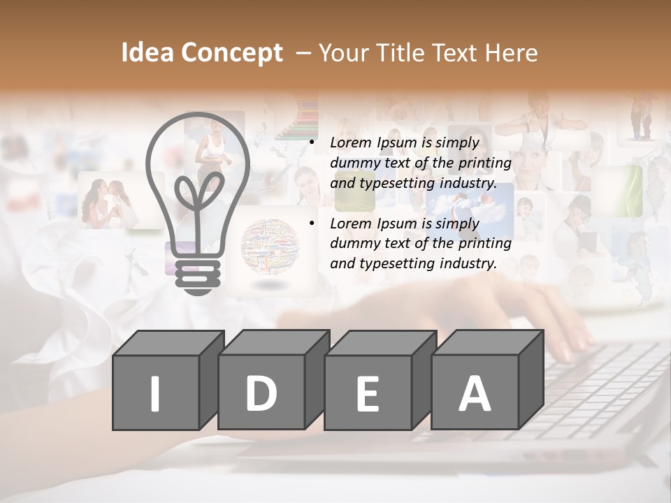 Group Push Connection PowerPoint Template