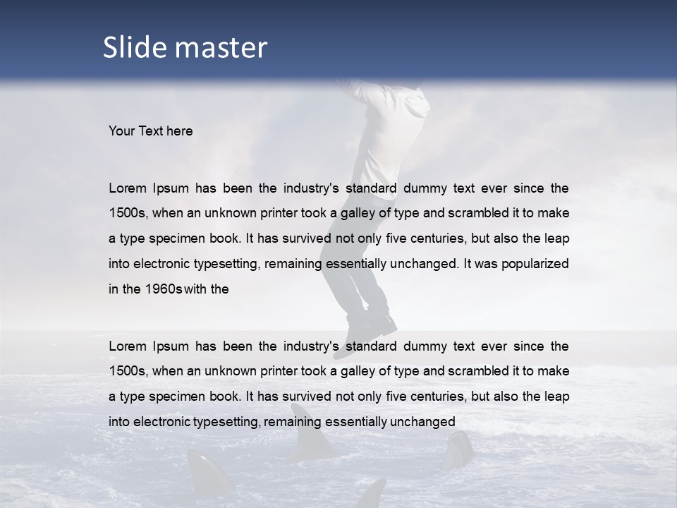 Risk Caucasian Shark PowerPoint Template