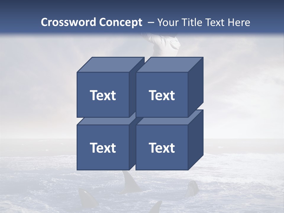 Risk Caucasian Shark PowerPoint Template