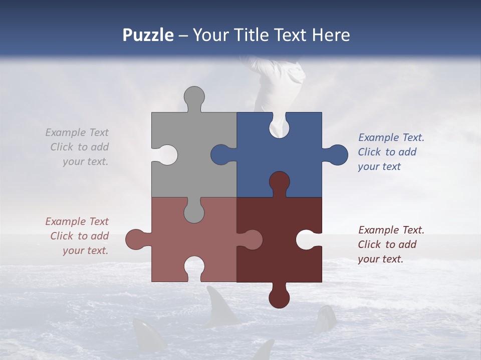 Risk Caucasian Shark PowerPoint Template