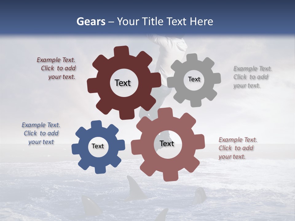 Risk Caucasian Shark PowerPoint Template