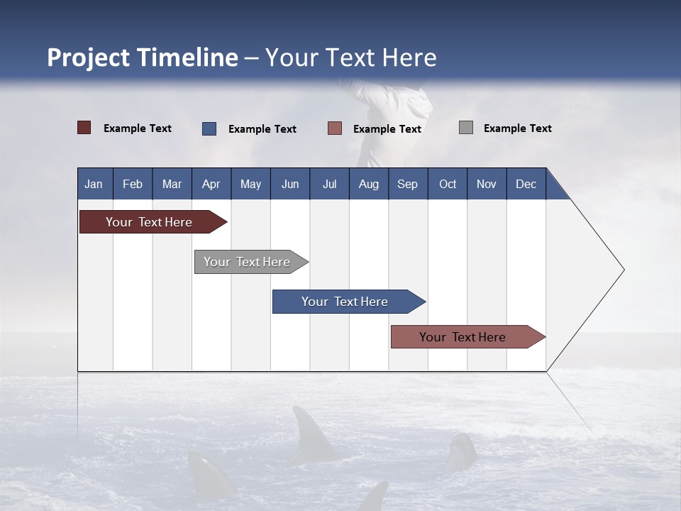 Risk Caucasian Shark PowerPoint Template