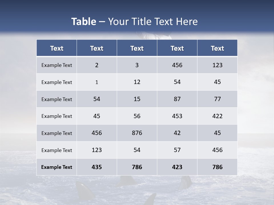 Risk Caucasian Shark PowerPoint Template