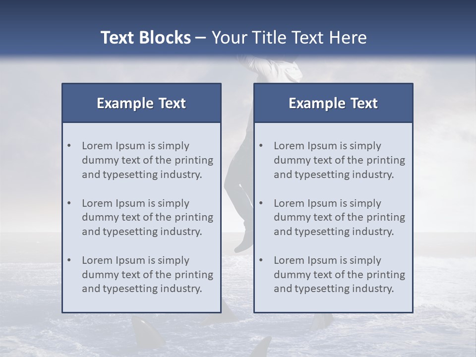 Risk Caucasian Shark PowerPoint Template