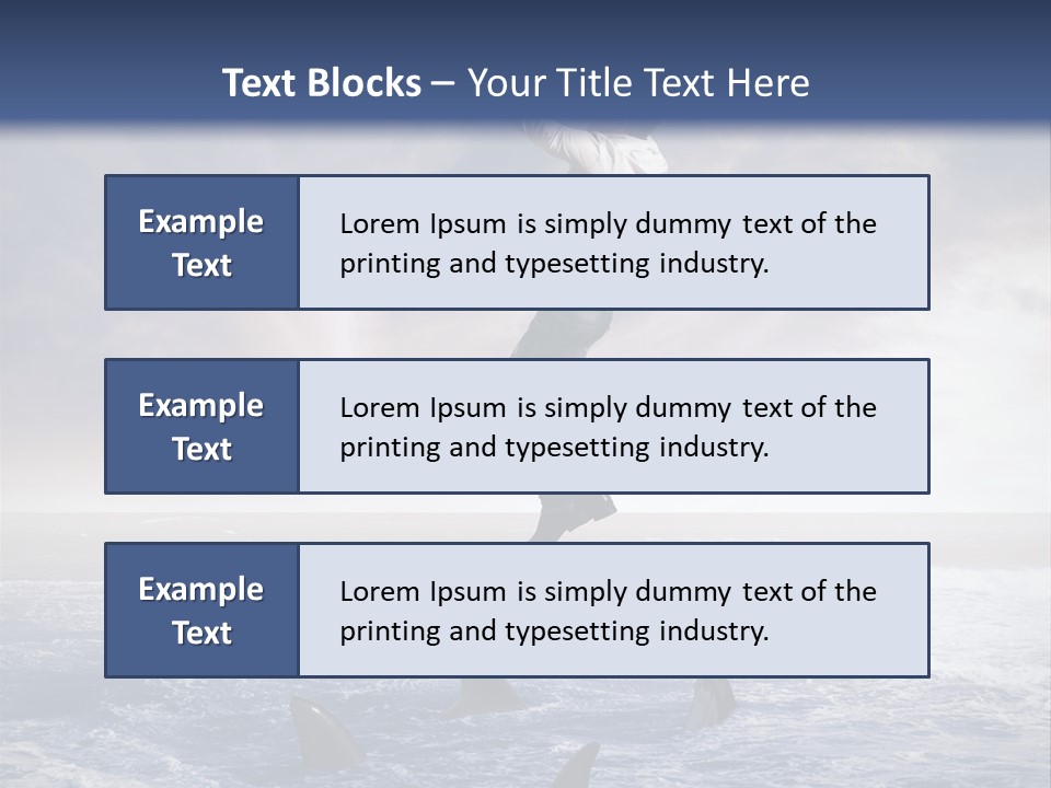 Risk Caucasian Shark PowerPoint Template