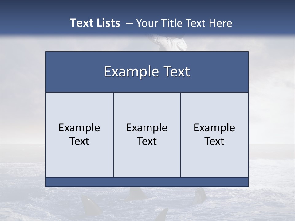 Risk Caucasian Shark PowerPoint Template