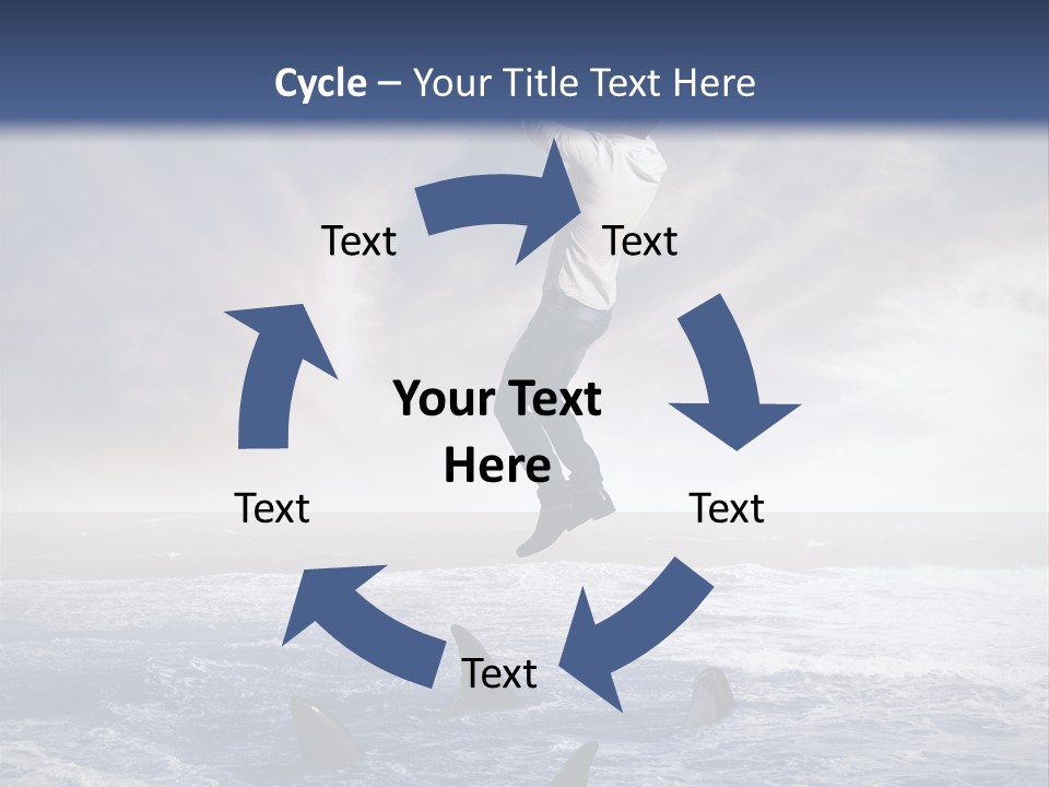 Risk Caucasian Shark PowerPoint Template