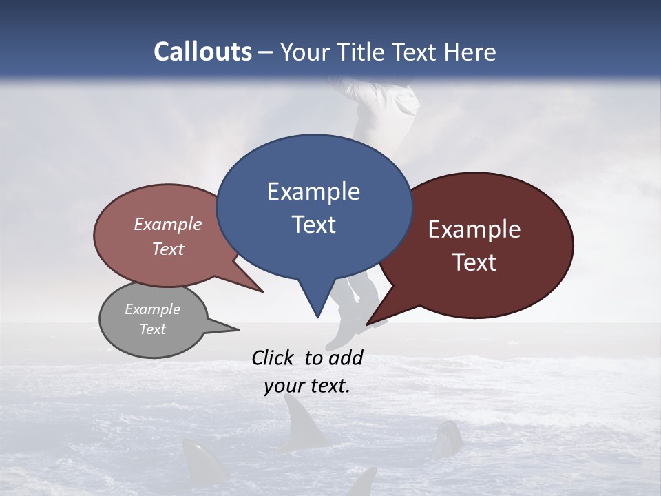 Risk Caucasian Shark PowerPoint Template