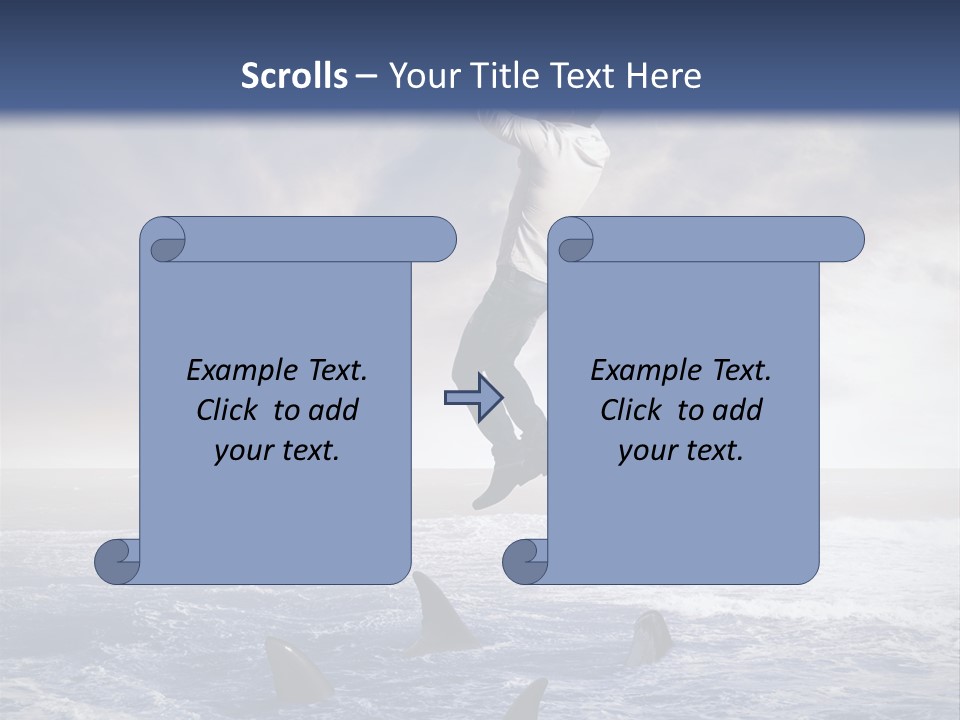 Risk Caucasian Shark PowerPoint Template