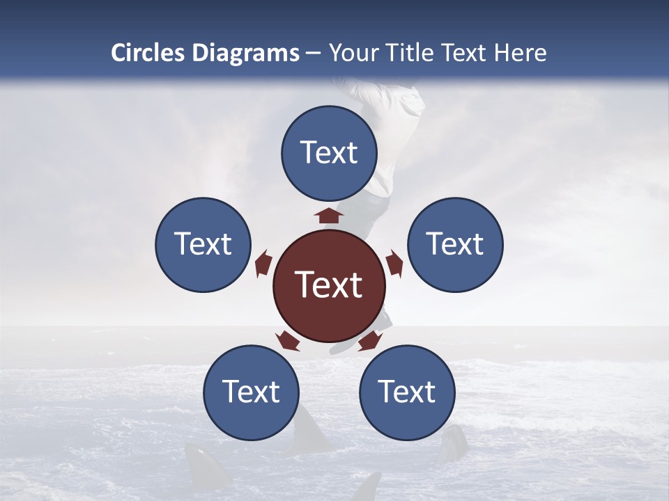 Risk Caucasian Shark PowerPoint Template