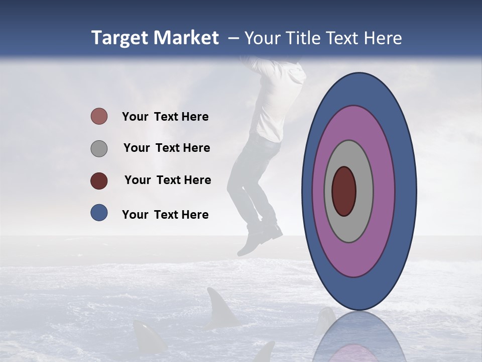 Risk Caucasian Shark PowerPoint Template