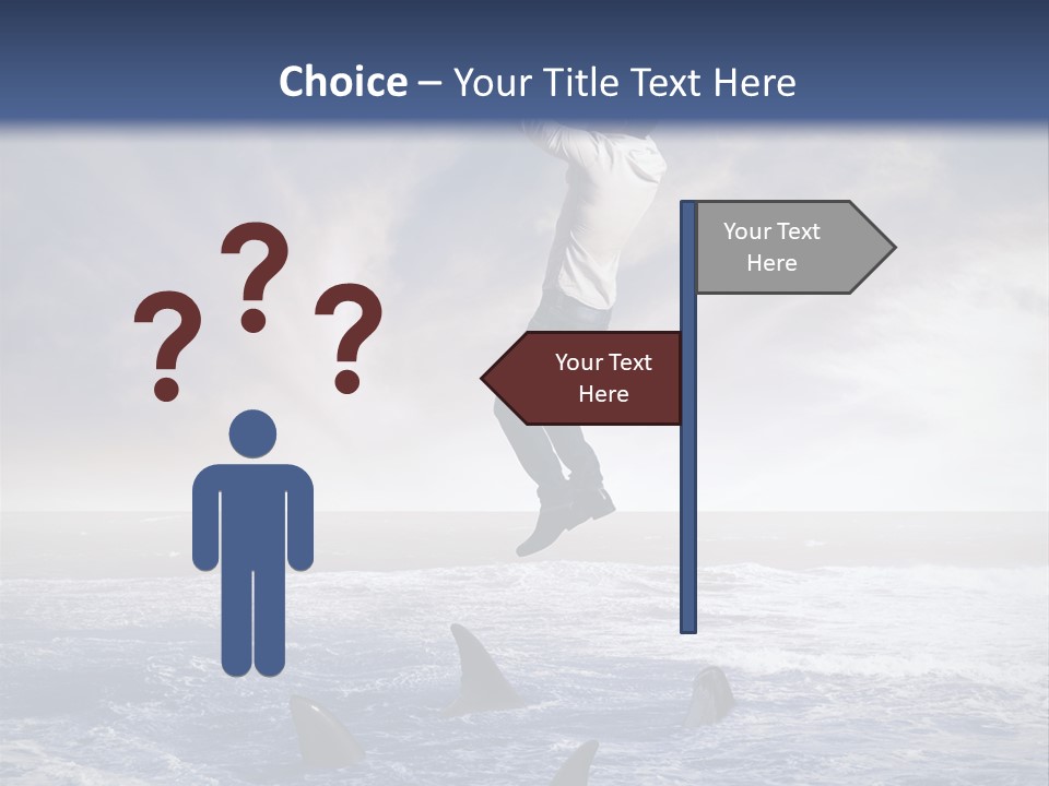 Risk Caucasian Shark PowerPoint Template