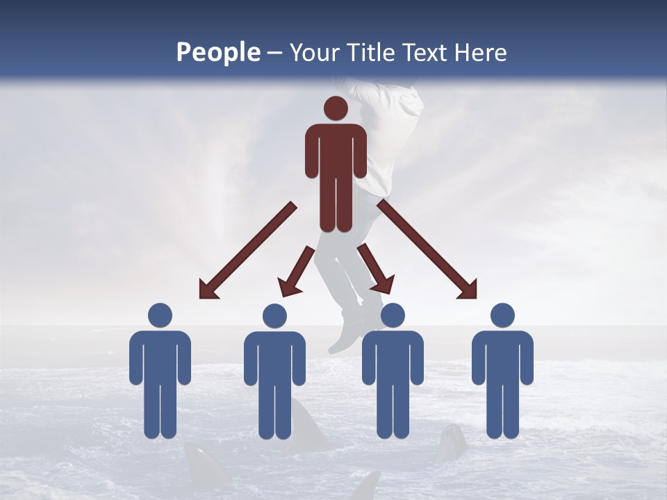 Risk Caucasian Shark PowerPoint Template