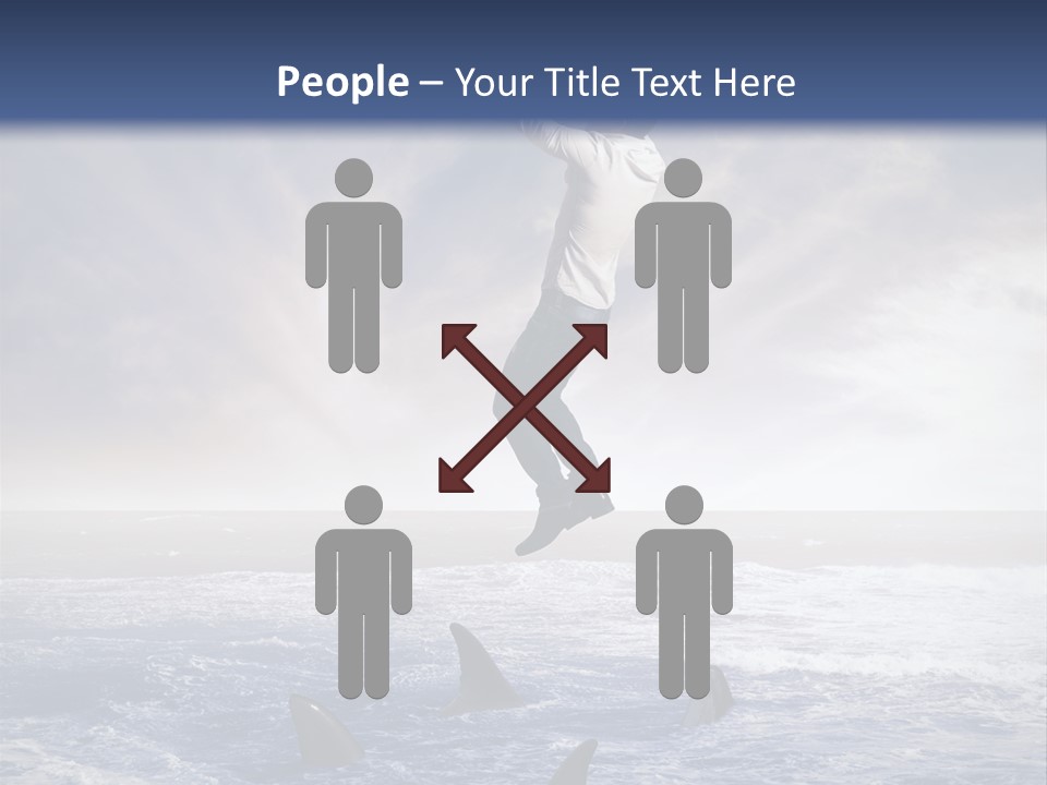 Risk Caucasian Shark PowerPoint Template