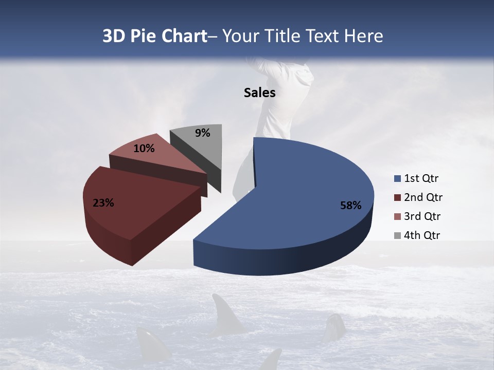 Risk Caucasian Shark PowerPoint Template