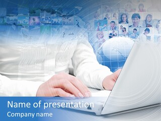 Circle Community Person PowerPoint Template