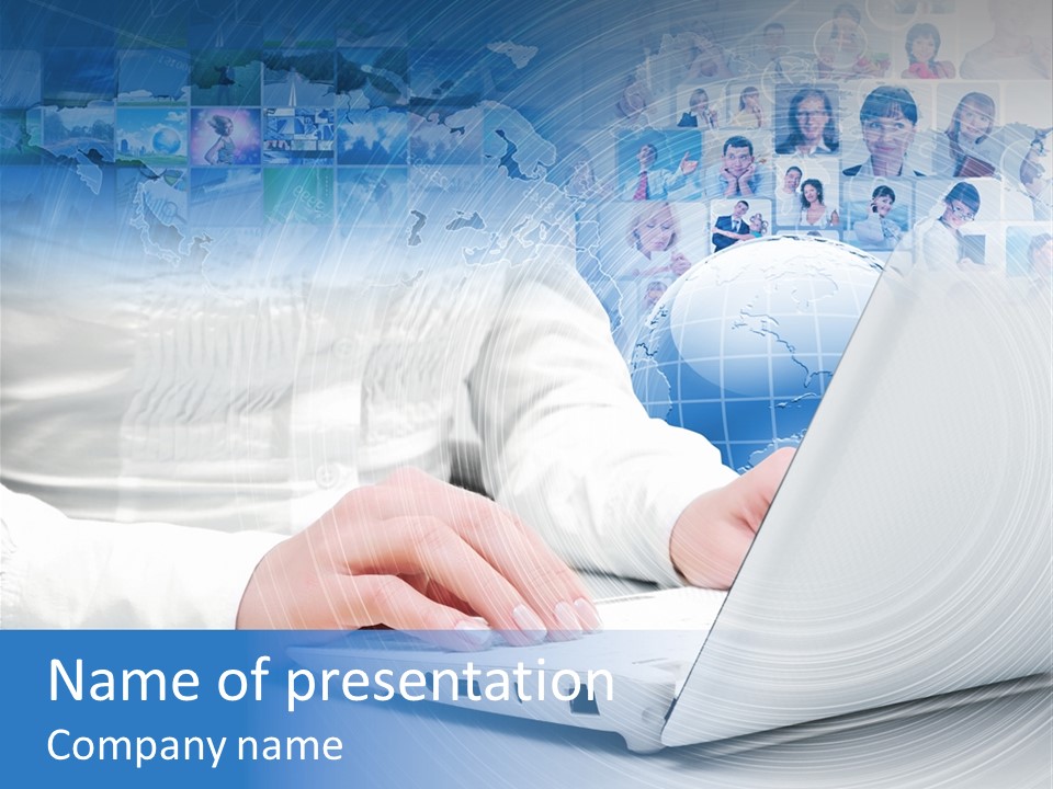 Circle Community Person PowerPoint Template